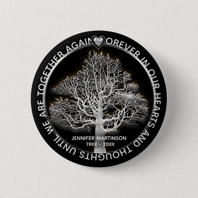 Badge Rond 5 Cm Mémorial de l'arbre de vie (Devant)