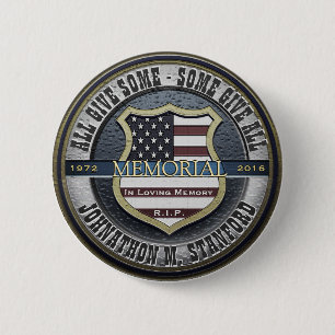 Badge Rond 5 Cm Mémorial du policier
