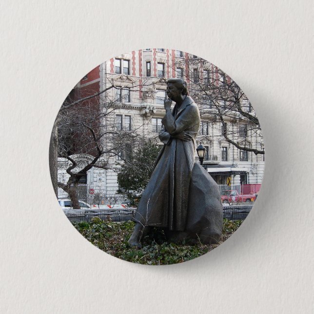 Badge Rond 5 Cm Mémorial Eleanor Roosevelt (Devant)