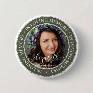 Badge Rond 5 Cm Mémorial en mémoire d'amour Élégante photo cla