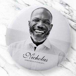 Badge Rond 5 Cm Mémorial photo classique et simple