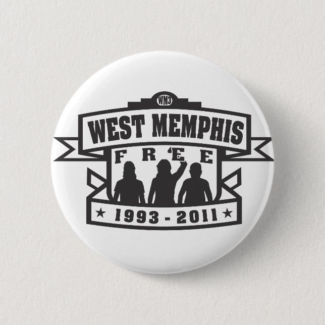 Badge Rond 5 Cm Memphis occidental trois (Devant)