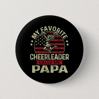 Badge Rond 5 Cm Meneuse de pom-pom girls préférée appelle Papa Che