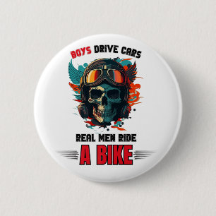 Badge Rond 5 Cm Mens Biker Véritable Voyage Homme