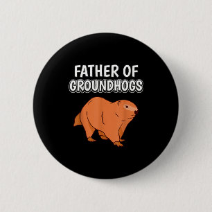 Badge Rond 5 Cm Mens Garçons Marmotte Papa Fête des Pères Père de 