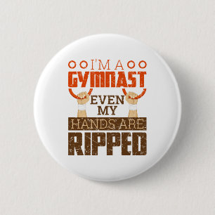 Badge Rond 5 Cm Mens Gymnastique Garçon Gymnaste Mains arrachées