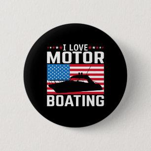 Badge Rond 5 Cm Mens I Love Motorboating Tee Nitro B