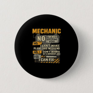 Badge Rond 5 Cm Mens Non Je N'Ignore Pas Vous Humour Mécanique De