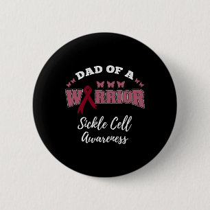 Badge Rond 5 Cm Mens Papa D'Un Guerrier Sensibilisation À La Cellu