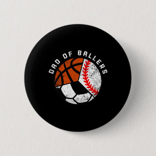 Badge Rond 5 Cm Mens Papa Of Byllers Fun Bysebyll Soccer Bysketbyl