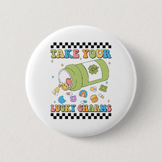 Badge Rond 5 Cm Mental Awareness Take Your Lucky Charm Pills Healt