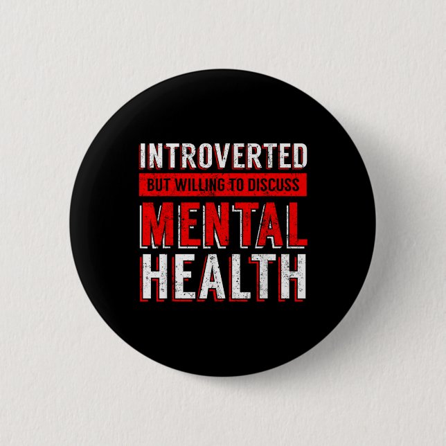 Badge Rond 5 Cm Mental Health Awareness Depression  (Devant)
