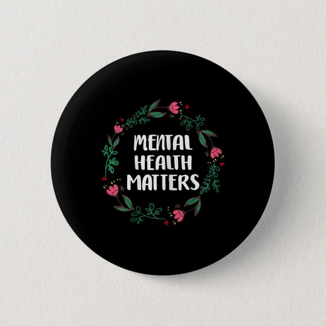 Badge Rond 5 Cm Mental Health Problems Awareness Suicide Preventio (Devant)