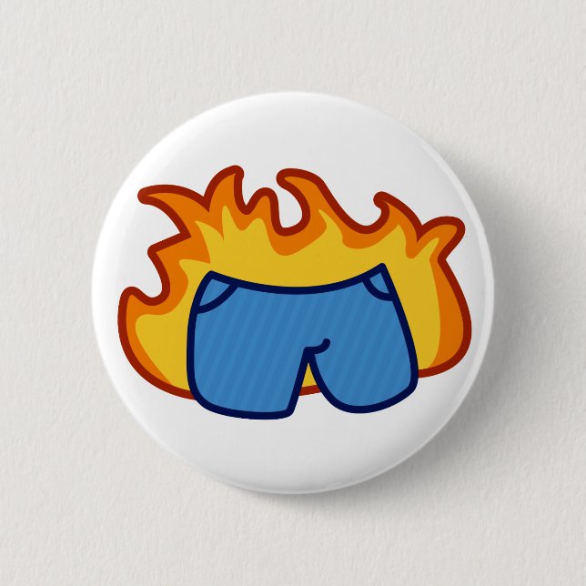 Badge Rond 5 Cm Menteur, menteur, pantalon sur le feu (Devant)
