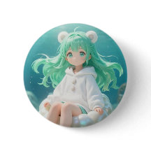 Menthe Aquatique : Fille Kawaii en Sweat à Capuche