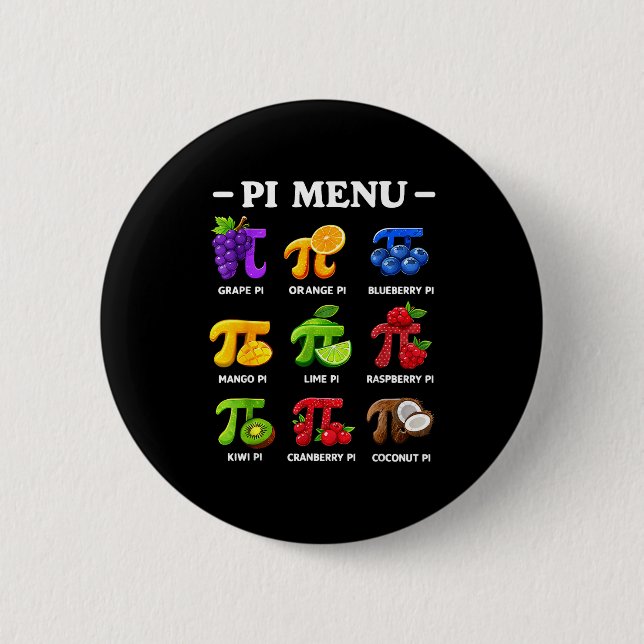 Badge Rond 5 Cm Menu jour 3,14 symbole de professeur de mathématiq (Devant)