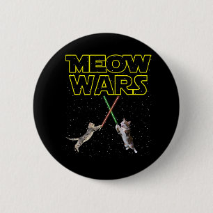 Badge Rond 5 Cm Meow Wars Chemise Chat Drôle Cadeaux Pour Chats Am