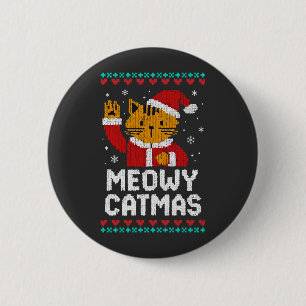Badge Rond 5 Cm Meowy Catmas