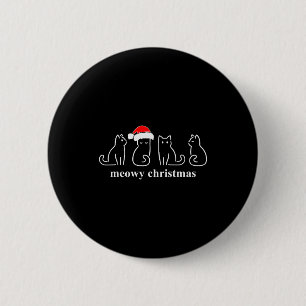 Badge Rond 5 Cm Meowy Catmas Chat Noël Mignon Chatons Chats Père N