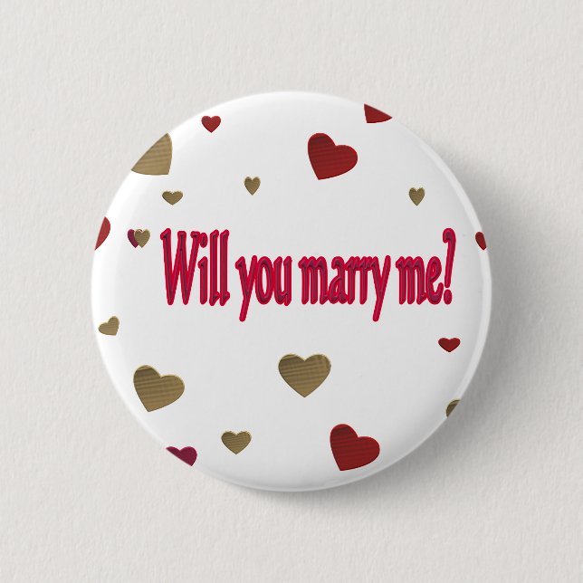 Badge Rond 5 Cm M'épouseras-tu ? (Devant)