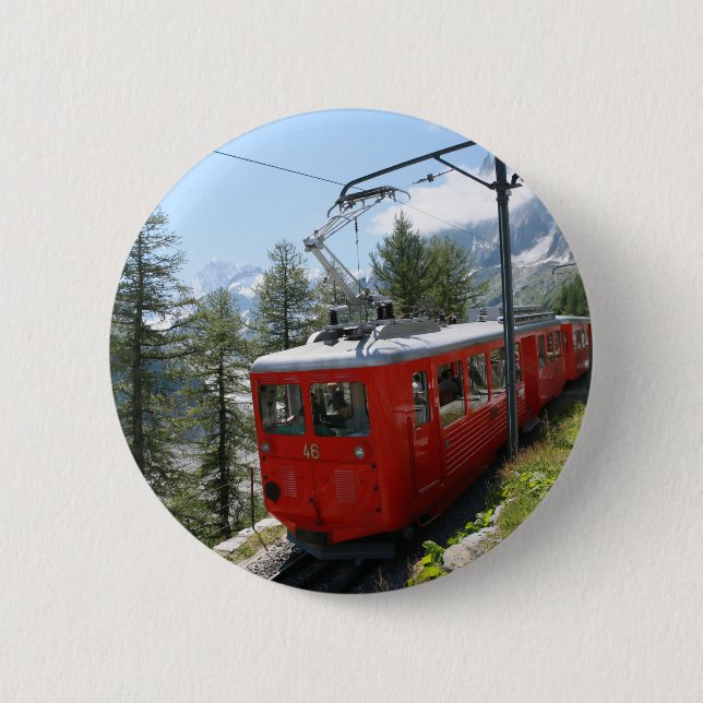 Badge Rond 5 Cm Mer de Glace - Chamonix (Devant)