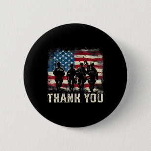 Badge Rond 5 Cm Merci Anciens Combattants Jour Memorial Jour Parti