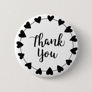 Badge Rond 5 Cm MERCI, carte de remerciements