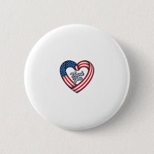 Badge Rond 5 Cm Merci cœur patriotique conception vectorielle vint