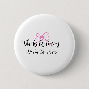 Badge Rond 5 Cm merci d'être venu nom à ajouter message texte arc 