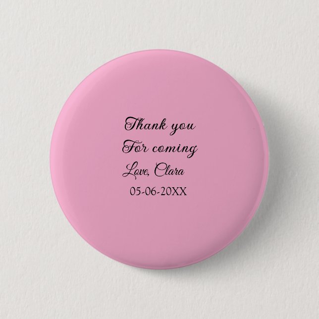 Badge Rond 5 Cm merci d'être venu nom du texte message  (Devant)