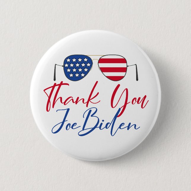Badge Rond 5 Cm Merci Joe Biden (Devant)