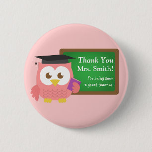 Badge Rond 5 Cm Merci, Jour de l'appréciation des enseignants, Cho