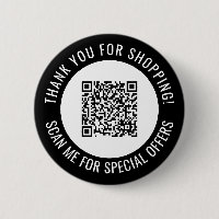 Merci noir et me scanner Code QR promotionnel