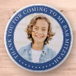 Badge Rond 5 Cm Merci Pour Être Venu À Mon Bar Mitzvah Photo<br><div class="desc">Ce design simple et classique est composé de typographie serif et d'ajouter une photo personnalisée. Merci d'être venu à Bar Mitzvah.</div>