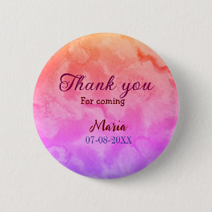 Badge Rond 5 Cm Merci pour la fête d'anniversaire à venir ajouter