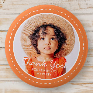 Badge Rond 5 Cm Merci Pour Venir Préppy Moderne Photo Personnalisé