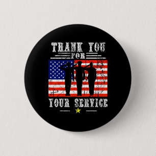 Badge Rond 5 Cm Merci pour vos services patriotiques - Anciens com