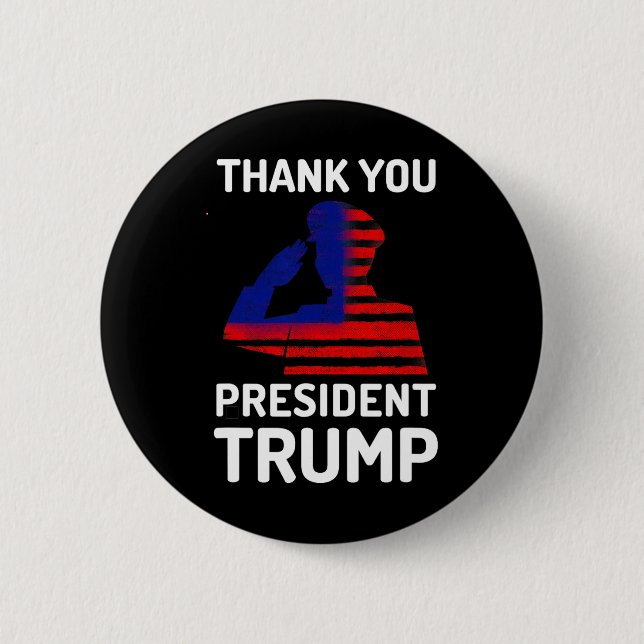Badge Rond 5 Cm Merci Président Trump  (Devant)