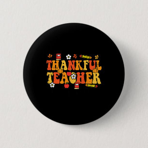 Badge Rond 5 Cm Merci Professeur Retro Super Thanksgiving Fall Wig