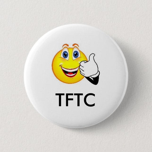 Badge Rond 5 Cm Mercis de TFTC du Pin de GeoSwag de cachette (Devant)