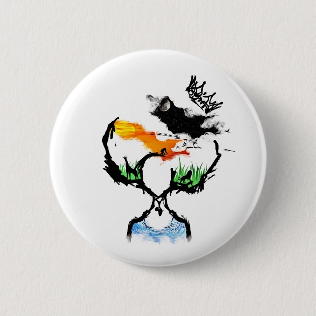 Badge Rond 5 Cm Mère Afrique (Devant)