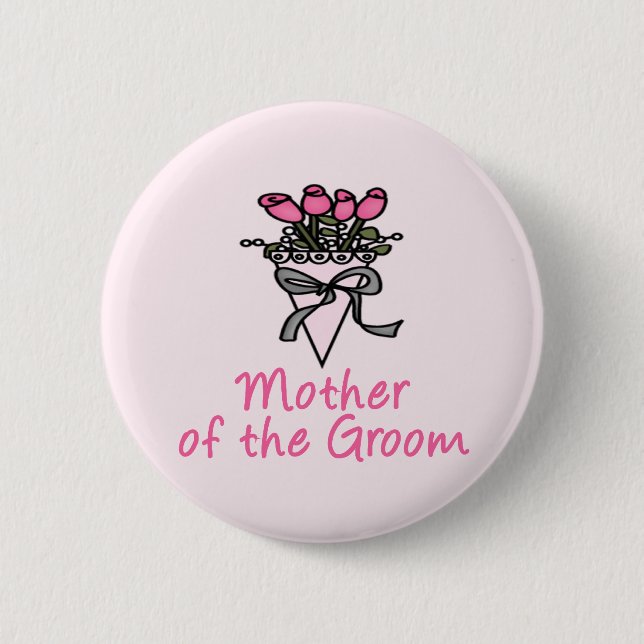Badge Rond 5 Cm Mère de bouquet du marié (Devant)