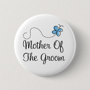 Badge Rond 5 Cm Mère de jour du mariage du bouton de bleu de marié