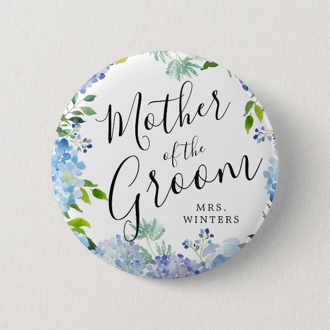 Badge Rond 5 Cm Mère de la chambre | Carolina Bloom Mariage (Devant)
