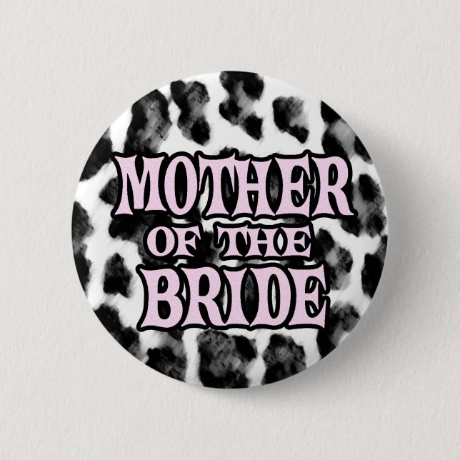Badge Rond 5 Cm Mère de la jeune mariée (Devant)