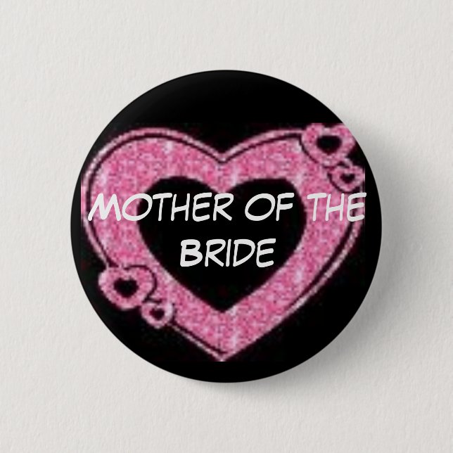 Badge Rond 5 Cm Mère de la jeune mariée (Devant)
