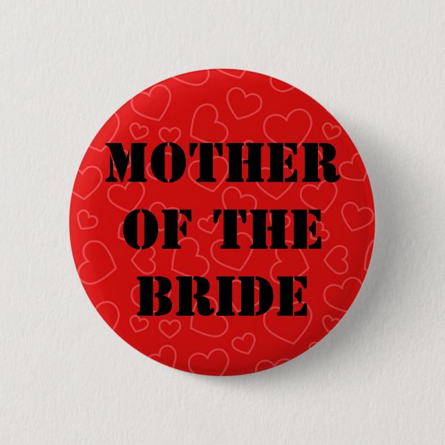 Badge Rond 5 Cm Mère de la jeune mariée (Devant)