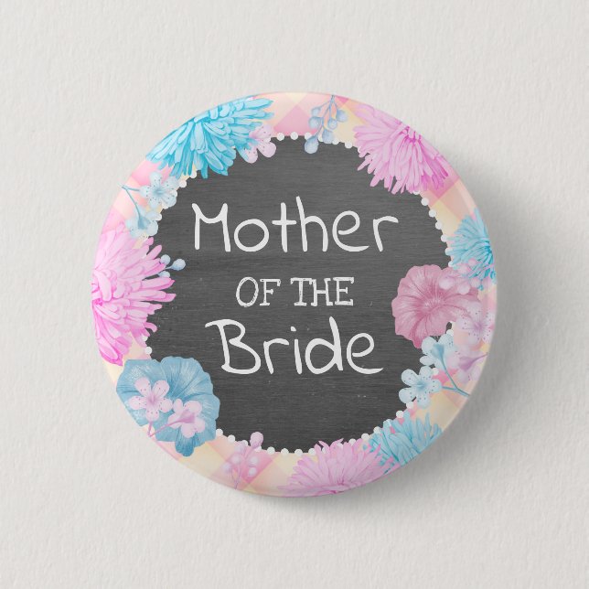 Badge Rond 5 Cm Mère de la mariée (Devant)