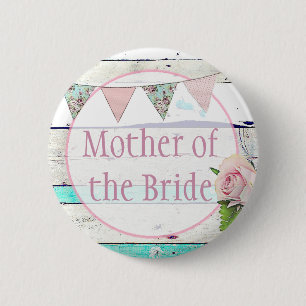 Badge Rond 5 Cm Mère de la mariée Bouton de mariage rustique vinta