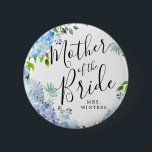 Badge Rond 5 Cm Mère de la mariée | Carolina Bloom Mariage<br><div class="desc">Un petit quelque chose pour votre Mère de la Mariée ultra spéciale.  Un nom personnalisé unique Carolina Bloom bouton thématique.</div>